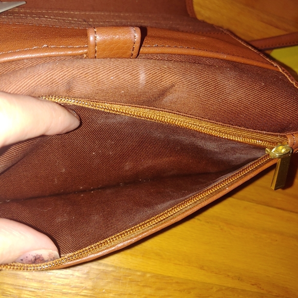 Fossil Brown Leather Sophia Wallet Crossbody Bag Removable Strap Convertible - Picture 4 of 15